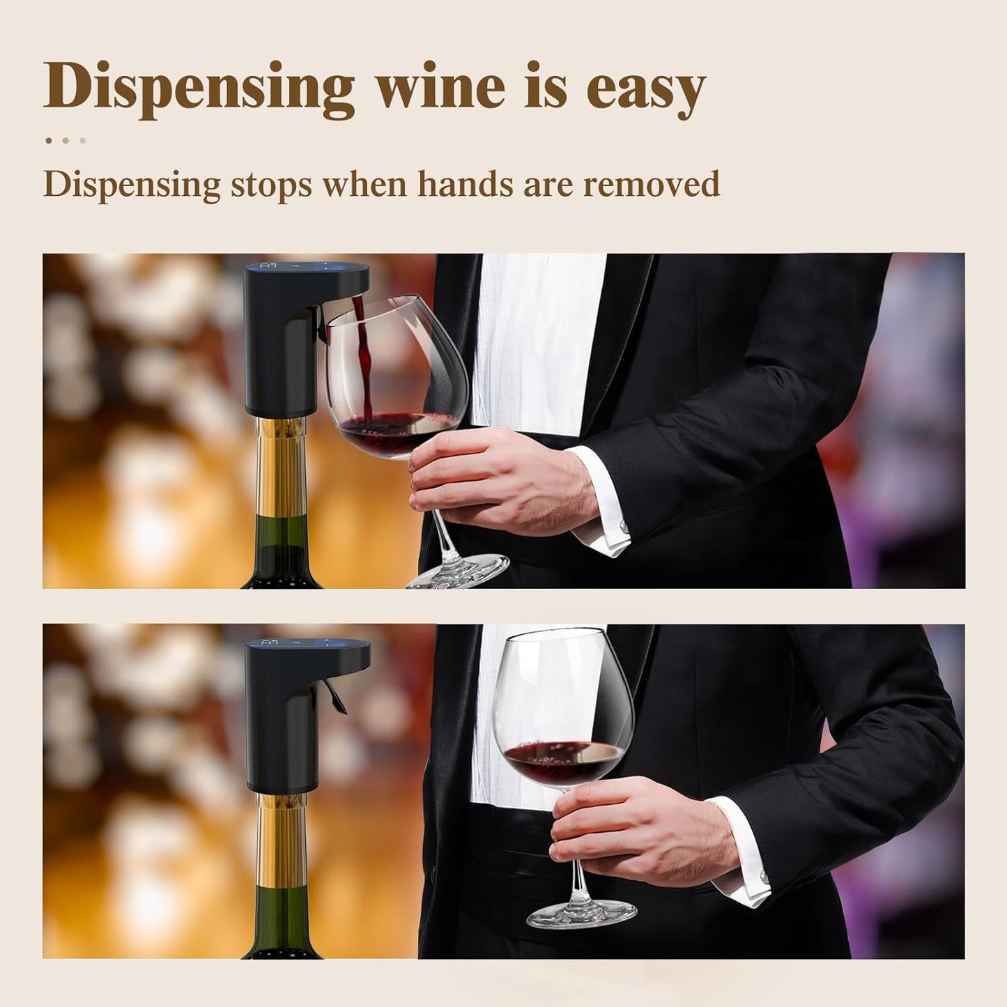 Portable Mini Automatic Electric Wine/Juice Aerator and Wine/Juice/Water Dispenser